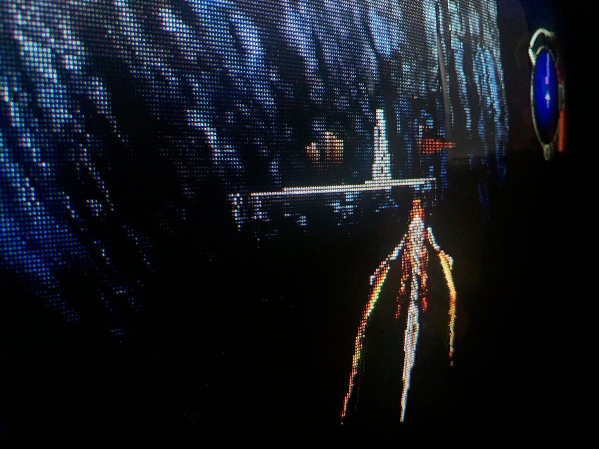 Screenshot of dragon in a dark canyon from Sega Saturn game Panzer Dragoon Saga